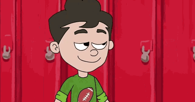 a cartoon of a boy with green slime coming out of his face