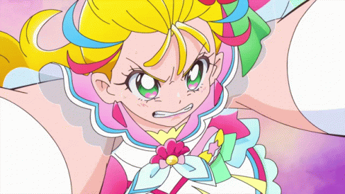 Tropical Rouge Precure Cure Summer GIF - Tropical Rouge Precure Cure Summer Struggling GIFs