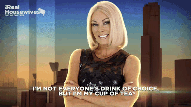 a poster for real housewives shows a woman in a black dress