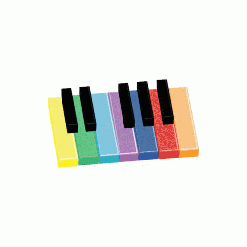 Digigif Rainbow GIF - Digigif Rainbow Rainbow Piano GIFs