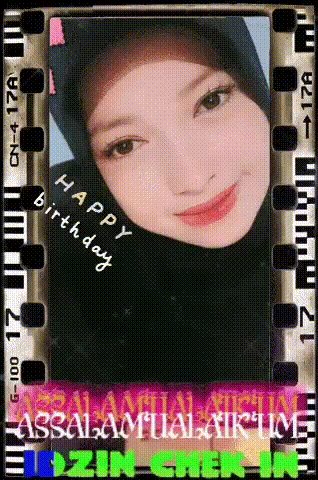 a picture of a girl with the words " happy birthday " on it