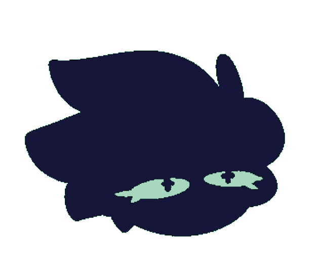 a silhouette of a person 's head with green eyes