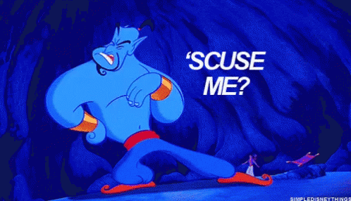 Genie Excuse Me GIF - Genie Excuse Me Aladdin GIFs
