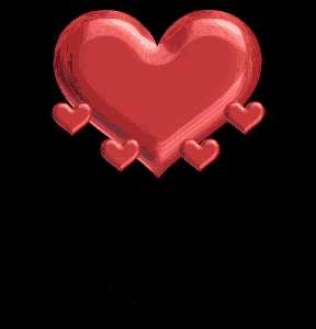 a red heart with the word love written below it