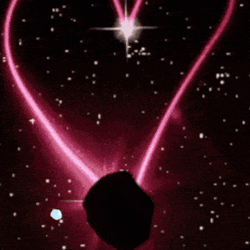 a close up of a woman 's face with a glowing heart in the background