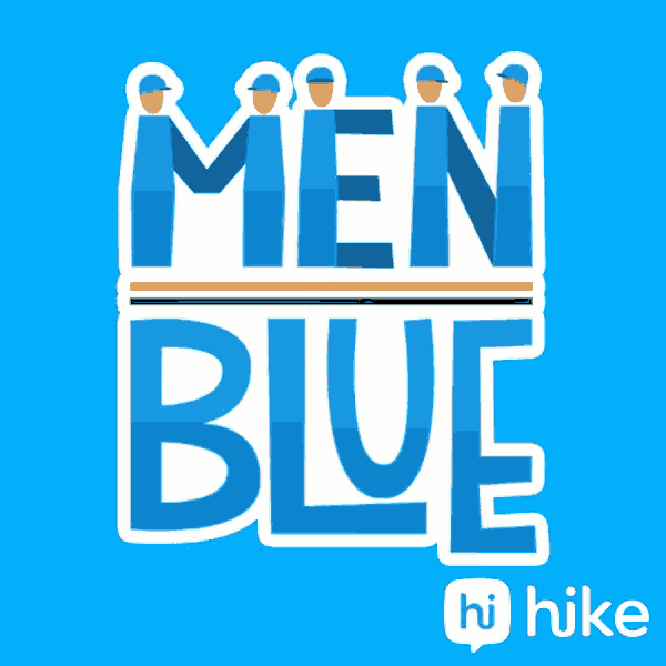 a blue background with the words men in blue on it