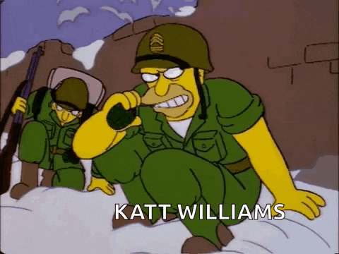 a cartoon of a soldier with the name katt williams