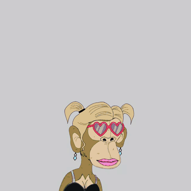 a cartoon of a gorilla wearing sunglasses and a pink shirt