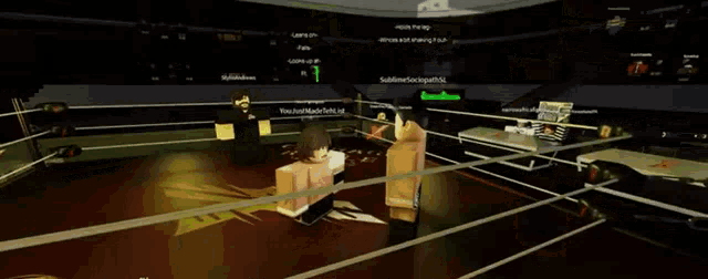 two wrestlers are in a ring with a sign that says female royale in the background