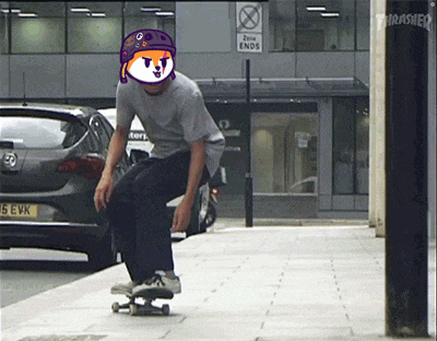 a man riding a skateboard with a helmet on his head and a sign that says zone ends in the background