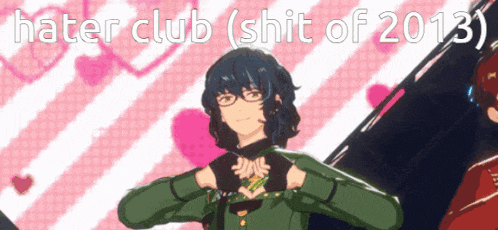 a poster that says hater club shit of 2013 on it