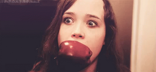 Ellen Page Apple GIF - Ellen Page Apple Eating GIFs