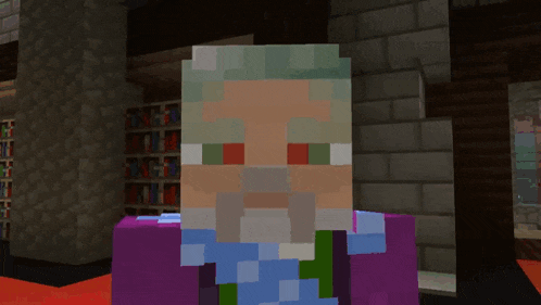 a minecraft character has the words super furious written above his head