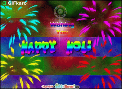 Wishing You A Happy Holi Gifkaro GIF - Wishing You A Happy Holi Gifkaro Enjoy Your Holi GIFs