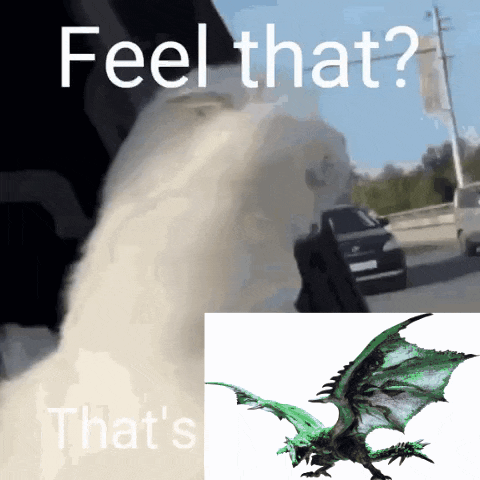 a picture of a dragon next to the words feel that and that 's