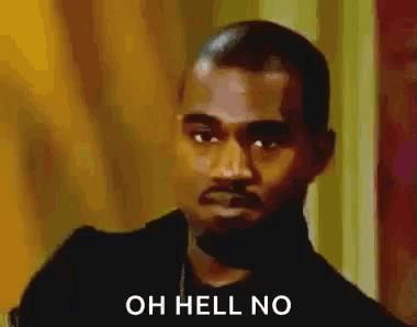 a man with a beard is making a funny face with the words `` oh hell no '' written next to him .