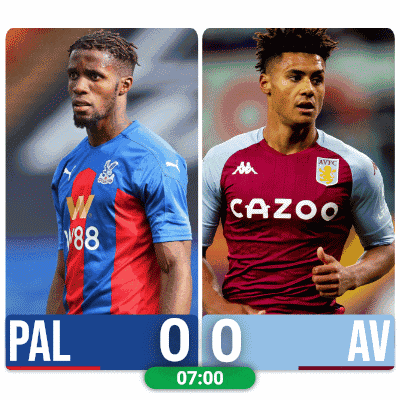 two soccer players are standing next to each other with the score of 0-0