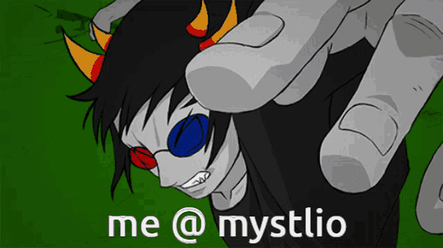 a picture of a troll with the words me @ mystio written below it
