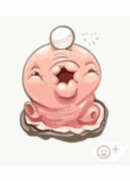 a cartoon of a worm with its mouth open and a heart .