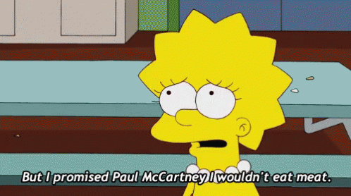 I Promised GIF - Vegetarian Paul Mc Cartney The Simpsons GIFs