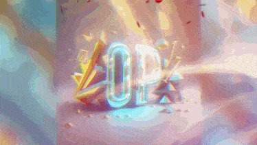the word op is surrounded by red petals