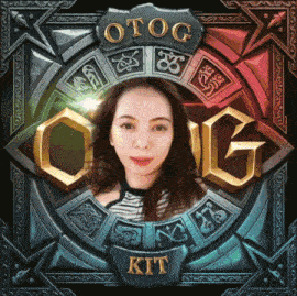 a picture of a woman in a circle with the words otog kit on it