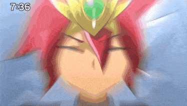 a close up of a person 's face with the time of 7:36 on the bottom right