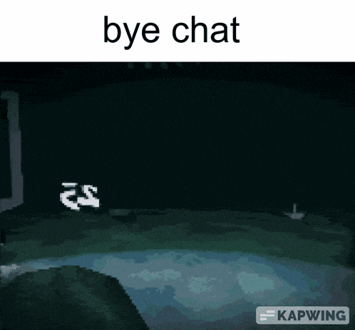 a screen shot of a video game says bye chat