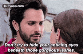 Don'T Try To Hide Your Enticing Eyesbeneath Those Gorgeous Lashes..Gif GIF - Don'T Try To Hide Your Enticing Eyesbeneath Those Gorgeous Lashes. Varun Dhawan Face GIFs