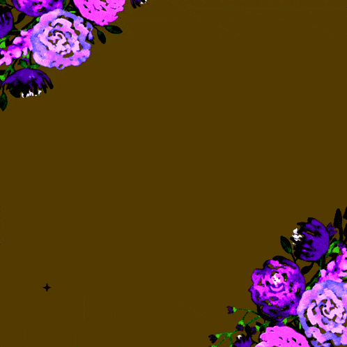 purple flowers are surrounded by a purple sign that says " الله "