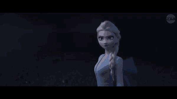 a close up of elsa from the movie frozen ii