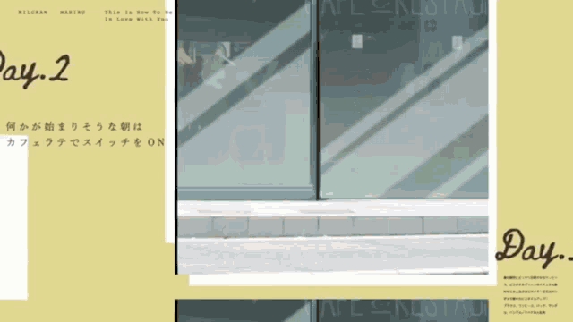 a poster that says day 2 on it and a picture of a window