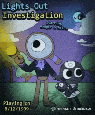 an advertisement for lights out investigation starring rodger & astro