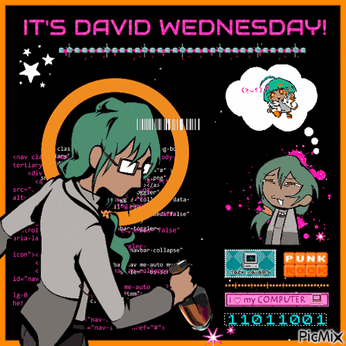 a poster that says it 's david wednesday on the top