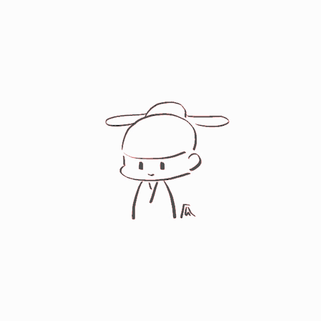 a drawing of a person with a heart on their head and the letter m on the bottom