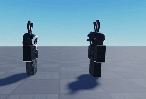 a 3d model of a person with bunny ears on their heads