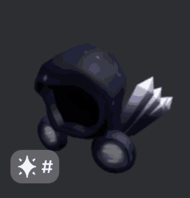 a black item with a hood and a few crystals on it