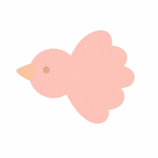 a pink bird with an orange beak is flying on a white background