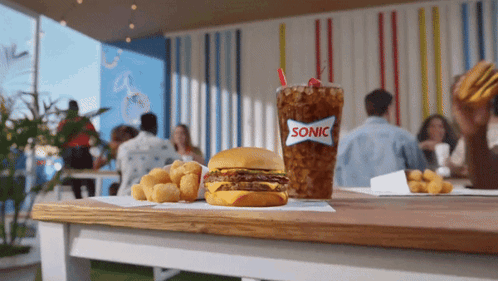 Sonic Drive In Quarter Pound Double Cheeseburger GIF
