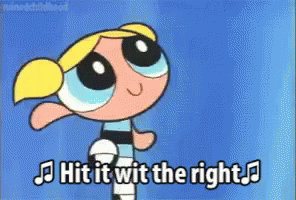 Power Puff Girls Bubbles GIF - Power Puff Girls Bubbles Hit It With The Right GIFs