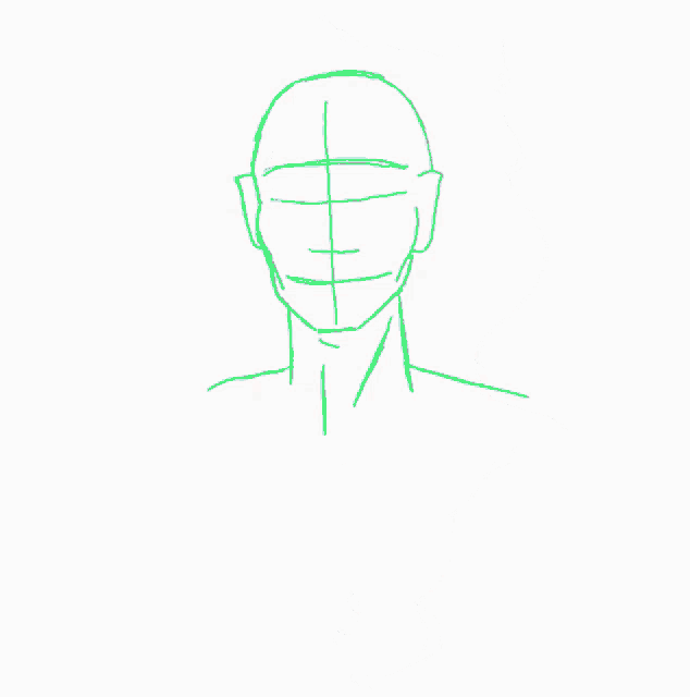 a drawing of a woman 's face and hair
