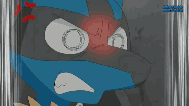 a cartoon drawing of a pokemon with the word pokemon master on the bottom