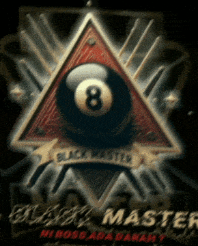 a pool ball in a triangle with the number eight on it
