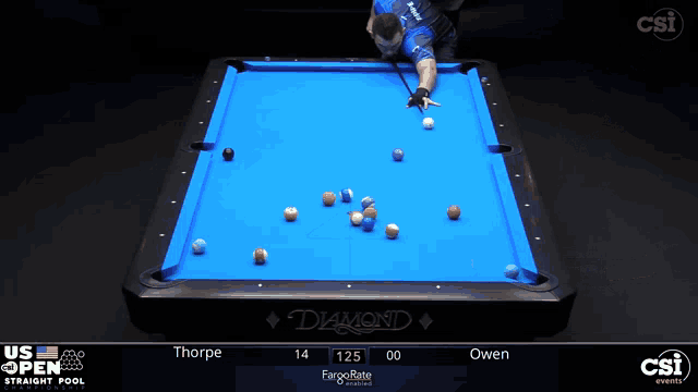 a pool table with a blue cloth that says diamond