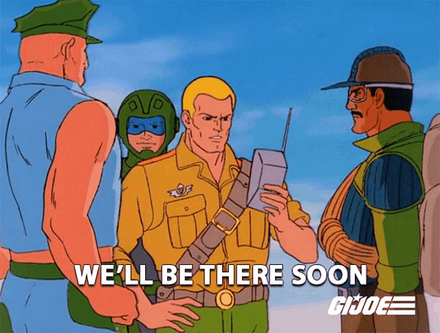 a group of gi joe soldiers standing next to each other