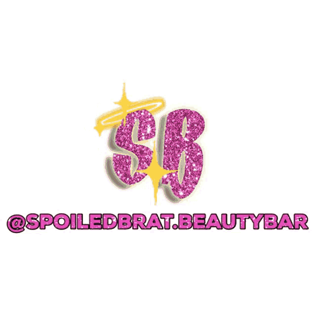 a logo for spoiled brat beauty bar with the letters sb on it