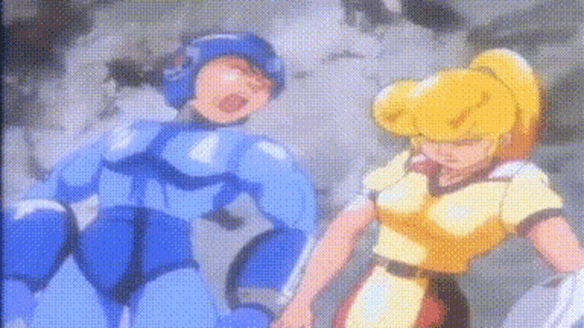 Mega Man Roll GIF - Mega Man Roll Robo Girl GIFs