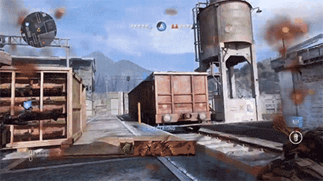 a video game is being played on a computer and the player 's name starts with the letter a.