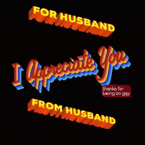 a sign that says for husband and i appreciate you from husband