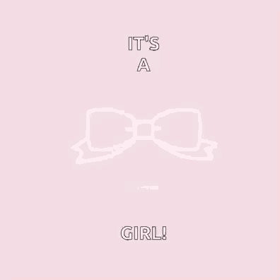 a pink background with a bow tie and the words it 's a girl .